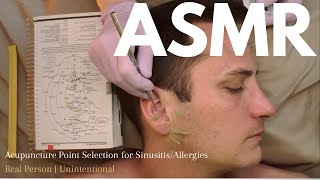 [Real Person ASMR] Face + Ear Acupuncture Points for Sinusitis/Allergies ft. Tom 💚