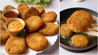 Chicken potato croquettes recipe | kids lunch box recipe | easy potato chicken snacks |