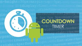 CountDown Timer - Android Studio