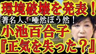 【『あ。もう正気じゃない』小池都知事が異常行動！『地球環境を守る為1400本の樹木を破壊して太陽光パネルを設置よ！』は？】ゆりこはもう駄目だ。守るべきものと排除すべきものの区別がつかなくなっている。