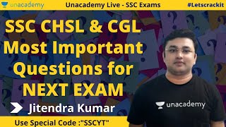 🔴 Live! 👉 Most Important Questions for NEXT EXAM | SSC CHSL & CGL | Jitendra Kumar