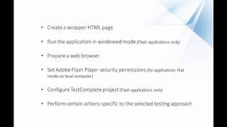 Testing Adobe Flash and Flex Applications With TestComplete - Overview