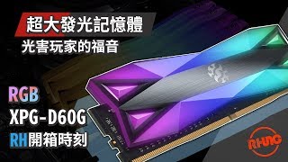 【RHung】超大發光記憶體 光害玩家的福音 XPG Spectrix D60G DDR4開箱★