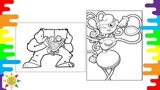 Huggy Wuggy  VS Mommy Long Legs Coloring Page | Poppy Playtime Coloring Page|ROY KNOX-Breathe Me In