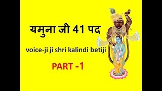 यमुना जी 41 पद | voice by Ji Ji ShriKalindi Betiji |  PART-1