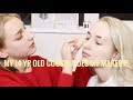 MY 14 YEAR OLD COUSIN DOES MY MAKEUP! // Chanelette & Linda