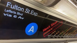 IND Subway: R179 (A) Train Ride from Inwood-207th Street to Lefferts Blvd via 6th Ave Local