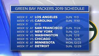 2019 NFL Schedule for Packers and Vikings