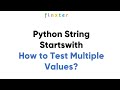 Python String Startswith – How to Test Multiple Values