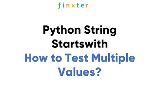 Python String Startswith – How to Test Multiple Values