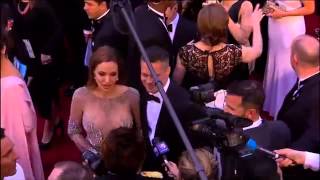 Angelina Jolie & Brad Pitt Sighting at the Oscars   LIVE 3 2 14