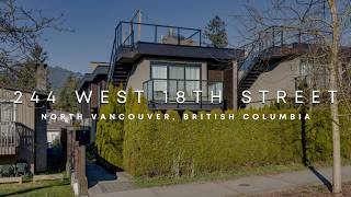 TOUR A RARE TOWNHOUSE W/ MOUNTAIN VIEWS | 244 West 18th Street | North Vancouver Real Estate