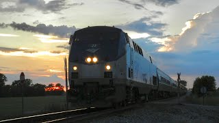 Amtrak P050-30 w/ AMTK 22 pulls 3 special pv cars into Rensselaer, Indiana