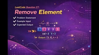 LeetCode 27 Remove Element | Two Pointer Pattern Explained