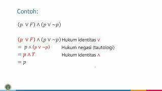 Penyederhanaan dengan hukum logika