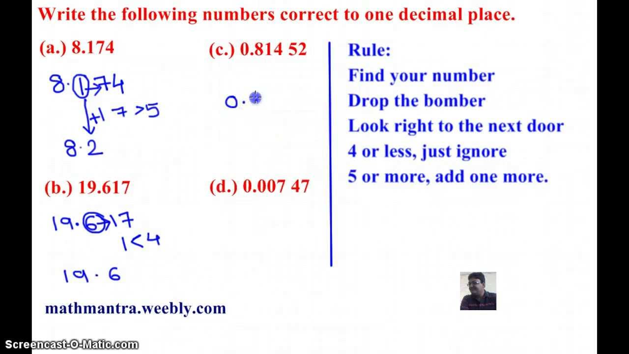 Round To One Decimal Place