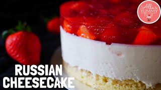 Russian Strawberry Cheesecake Recipe | Strawberry Jello Cake