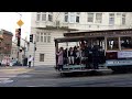 Powell-Hyde Cable Car 6 @ Powell St & Washington St San Francisco California (Slow Motion)