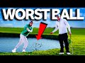 IMPOSSIBLE 3 Man Worst Ball Scramble!