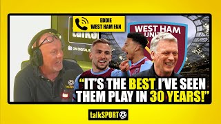 "THE BEST I'VE SEEN THEM PLAY IN 30 YEARS!" Eddie the West Ham fan has hopes for Europe