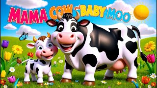 🎵 Mama Cow and Baby Moo - A Sweet Nursery Rhyme for Toddlers! 🐮👶✨ | Animal Songs | Family Sing-Along