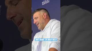 Mike Vrabel discusses what he saw from #Titans QB Malik Willis yesterday. #shorts #nfl #titanup