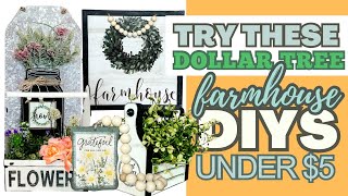 🌟 TRY THESE DOLLAR TREE FARMHOUSE DIYS | 5 UNDER $5 DIY CHALLENGE