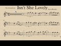 Isn't She Lovely Alto Saxophone Play Along Sheet Music