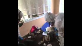 Watch the experts perform a hoarding cleanup project