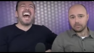 Karl Pilkington makes Ricky Gervais laugh hysterically 3 ( Revenge of the tickle )