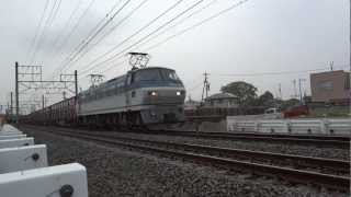 EF66 116号機[吹]牽引2087レ\u0026EF66 111号機[吹]牽引2086レ 通過