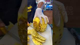 Wanna try? Juicy pineapple cutting - Thai street food