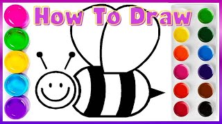 How to draw bee / learn to draw bee /drawing for children