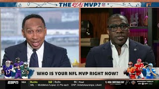 FIRST TAKE | Who Is Your NFL MVP Right Now: Lamar, Allen, Saquon, or Goff? - Stephen A. and Shannon