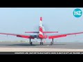 aero india 2025 live bjp mp tejasvi surya flies htt 40 trainer aircraft at aero india 2025