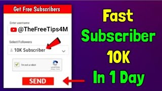 😍How Get Free Subscribers On YouTube - 2024