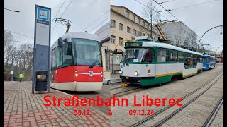 Straßenbahn Liberec 05.12. \u0026 09.12.24/Tramwaj Liberec 05.12 \u0026 09.12.24