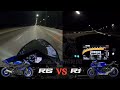 yamaha yzf r6 🆚️ yamaha yzf r1 0 250kph acceleration top speed attempt 🔥