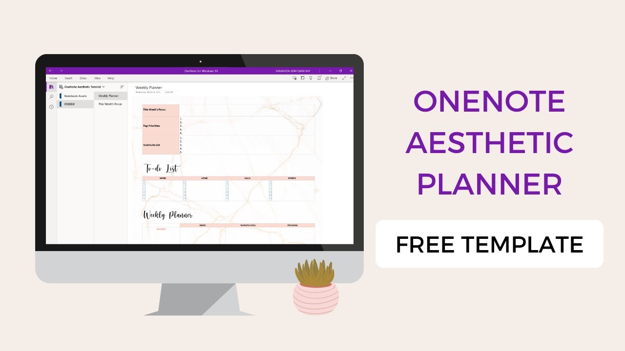 Aesthetic Onenote Template