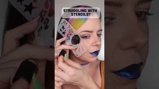 ⬆️ Stencil masterclass for face painters ⬆️ click the related video link to watch #facepaint #makeup