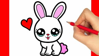 HOW TO DRAW A BUNNY EASY STEP BY STEP - HOW TO DRAW EASTER BUNNY