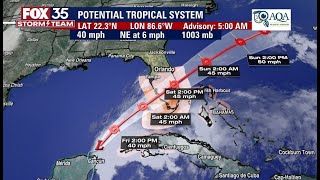 Tropical storm warnings issued for southern Florida; live radar of tropical system