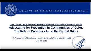 Advocating for Prevention in Communities of Color: The Role of Providers Amid the Opioid Crisis