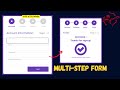 Build a Multi-Step Form with Progress Bar | HTML CSS JavaScript Project