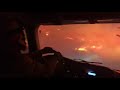 raw video from inside cab of uc davis fire truck battling tamarack fire