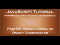 Object literal vs object constructor
