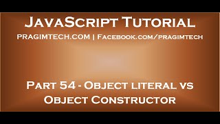 Object literal vs object constructor