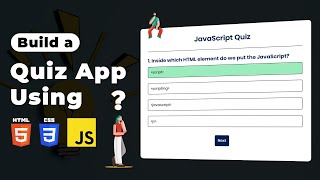 Quiz App Using JavaScript | Build Quiz App using HTML CSS & Javascript