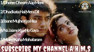 Baazi Movie All Songs-Dheere Dheere Aap Mere-Dhadkata Hai Mera Dil#amirkhan #90severgreen #hitsongs
