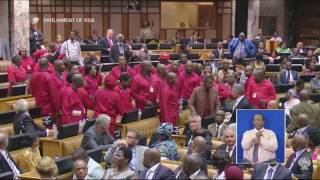 #SONA2017 chaos in SA Parliament as The EFF is ejected out  http://africafrique.com